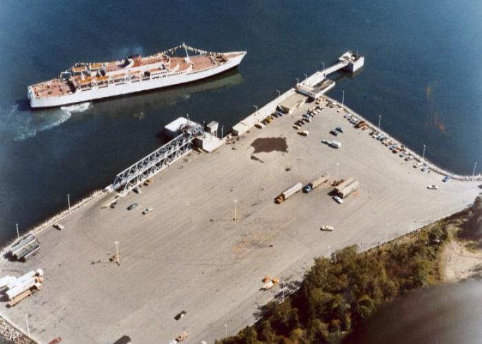 Image of the Princess of Acadia docking in Digby, Circa 1970s