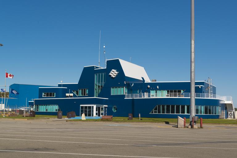 view of port aux basques newfoundland ferry terminal