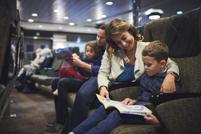 A family in their seats