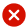 A red circle with an x in the center.