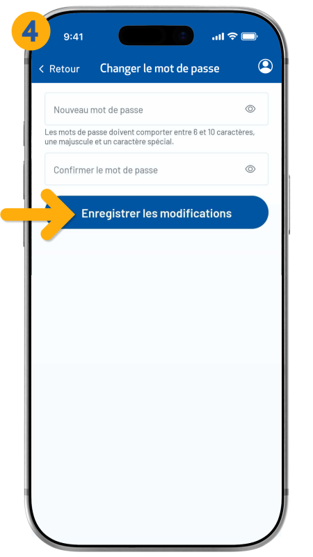 arrow pointing to save changes